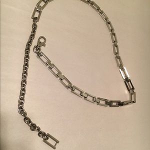 Silver chain link belt